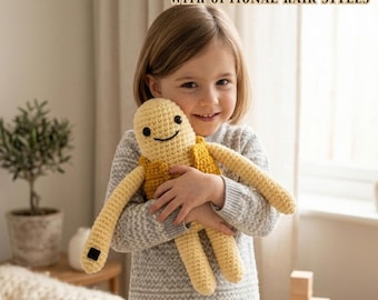 No Sew Crochet Hugging Plush Toy PDF Pattern |Easy Quick Amigurumi |Stress Relief Long Leg Plushie |Gift for Boy Girl |Market Bestseller
