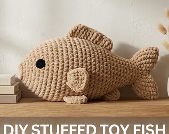 Cute Crochet Fish Plush Pattern PDF | DIY Crochet Fish Gift| Koi Fish Crochet Amigurumi |Stuffed Toy Fish |Beginner Friendly Plushie Pattern