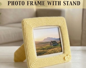 Easy Knitting Pattern | Photocard Holder Frame, Desk Decor (PDF Pattern)
