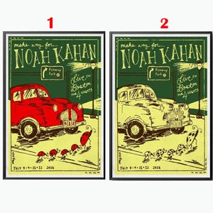 Custom Noah Kahan July 7-12 2026 Fenway Fark Tour Poster