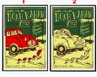 Custom Noah Kahan July 7-12 2026 Fenway Fark Tour Poster
