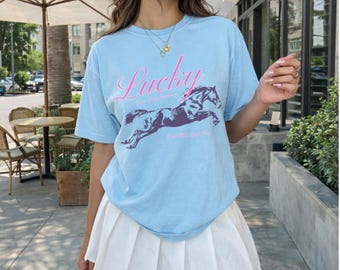 Comfort Colors Year of the Horse Shirt, Born Wild Run Free, Fire Horse Shirt, Chinese New Year, Horse Lunar New Year, Lucky Shirt