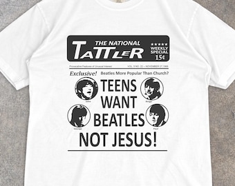 Vintage gewassen T-shirt Teens Want Beatles Not Jesus