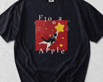 Fiona Apple Cat Star Graphic Vintage Washed T-shirt