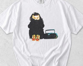 Bjork Graphic T-shirt, 90s Style Vintage Washed Shirt