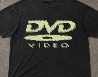 Retro DVD-videologo T-shirt | Vintage jaren 90 Media T-shirt