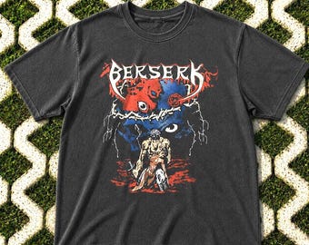 Berserk Guts T-shirt, vintage anime graphic tee uit de jaren 90, manga anime fan cadeau, Guts Black Swordsman T-shirt
