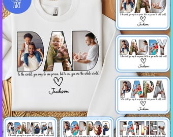 Custom Dad Photo Canva Template, Personalized Picture Png, Custom Father’s Day Gift for Dad, Design Your Own with Photo & Text