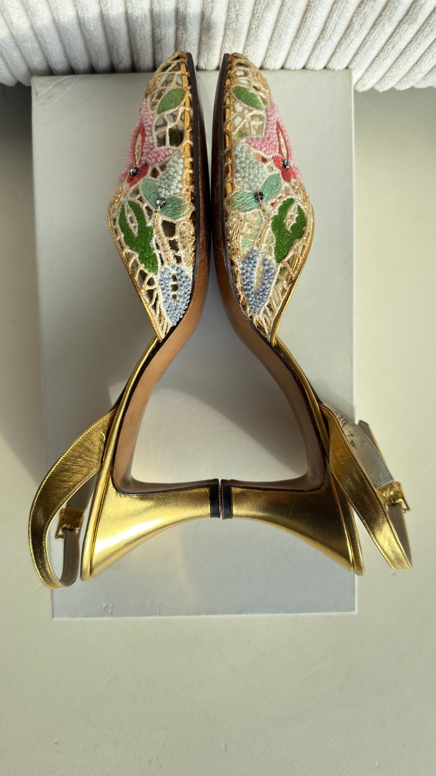 Extremely Rare 1950s Archive Salvatore Ferragamo Madonna Sandal in