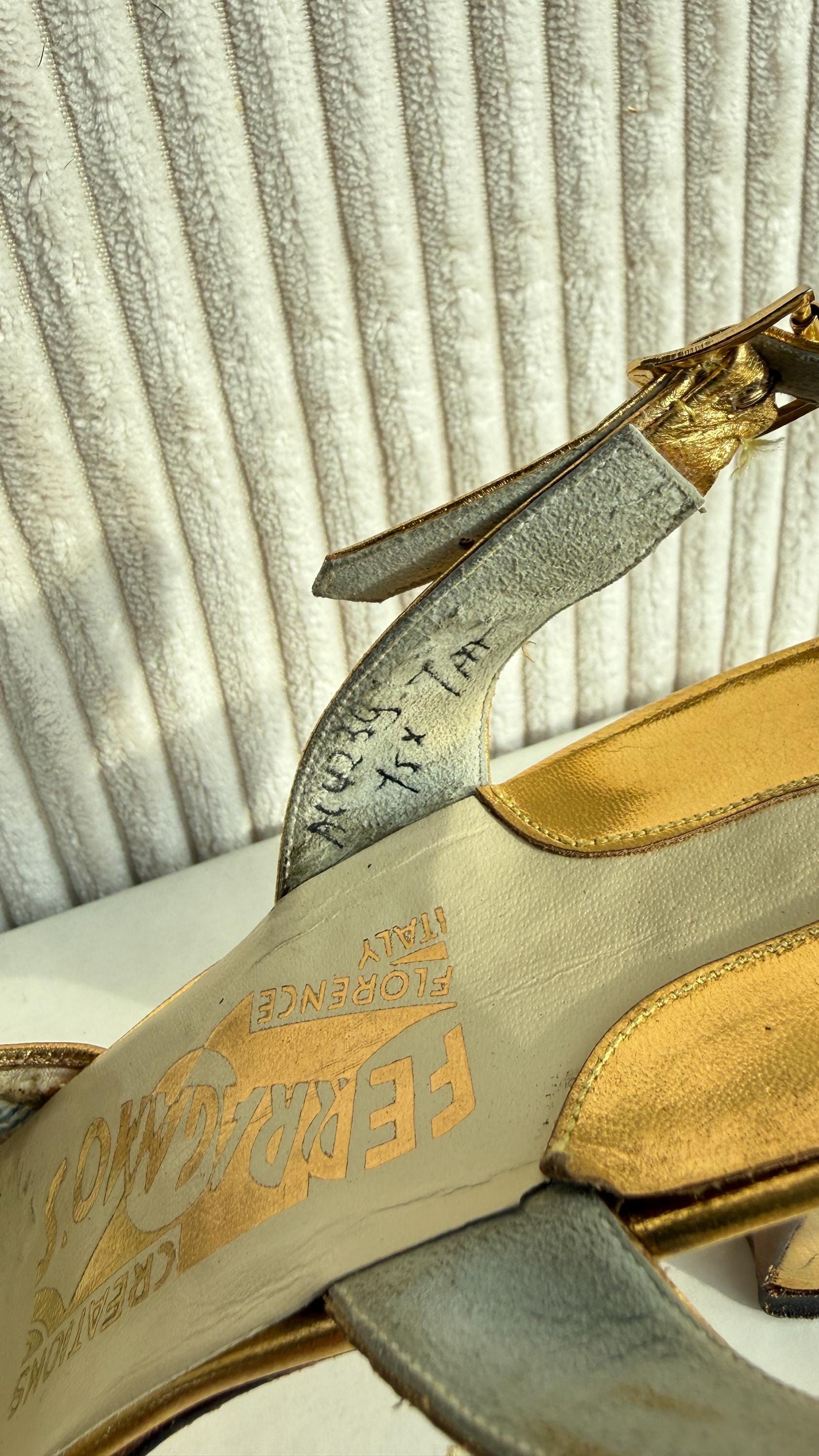 Extremely Rare 1950s Archive Salvatore Ferragamo Madonna Sandal in