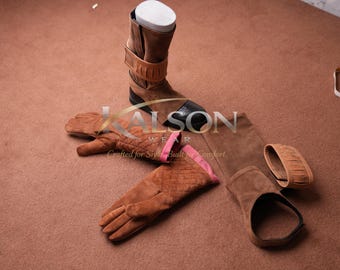 leather  gloves and boot cover inspired by The Armorer