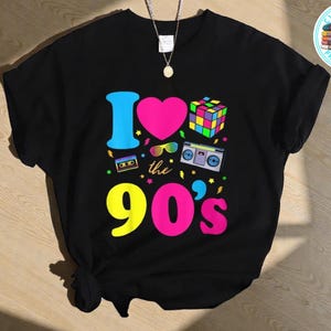 Vintage 90er Jahre Tee | Frauen Retro Pop Art Shirt