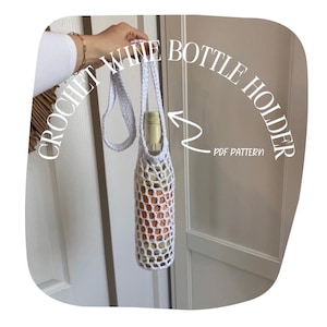 Crochet wine bottle holder PDF pattern