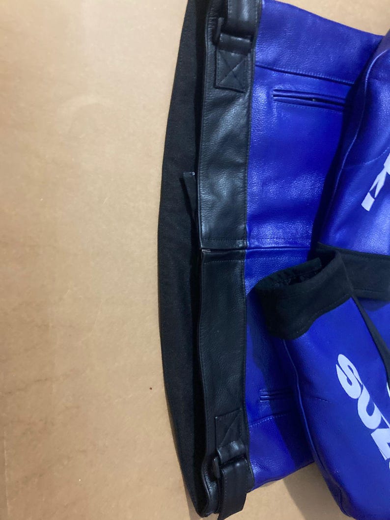 Suzuki GSXR Leather Motorbike Racing Leather jacket , CE Protectors image 12