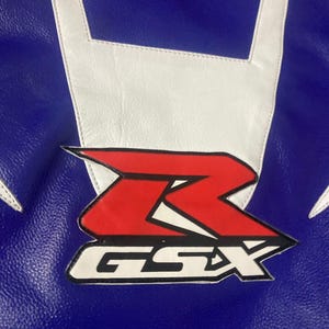 Suzuki GSXR Leather Motorbike Racing Leather jacket , CE Protectors image 11