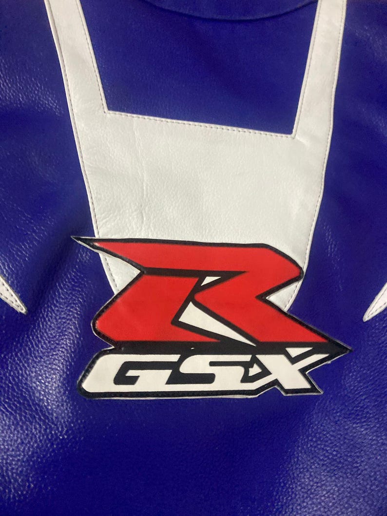Suzuki GSXR Leather Motorbike Racing Leather jacket , CE Protectors image 11