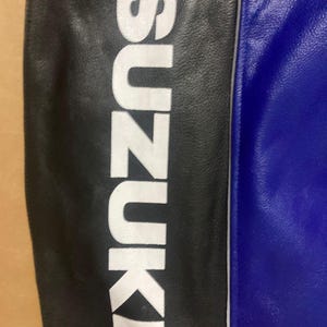 Suzuki GSXR Leather Motorbike Racing Leather jacket , CE Protectors image 8