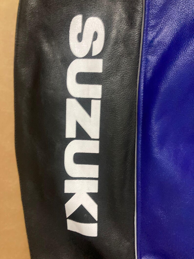 Suzuki GSXR Leather Motorbike Racing Leather jacket , CE Protectors image 8