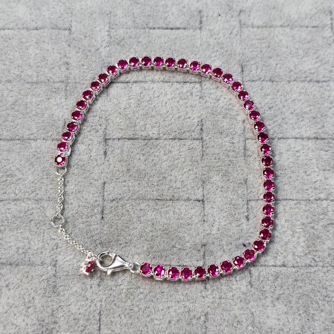 Pandora Sparkling Pink Tennis Bracelet Silver Ale S925 - Etsy