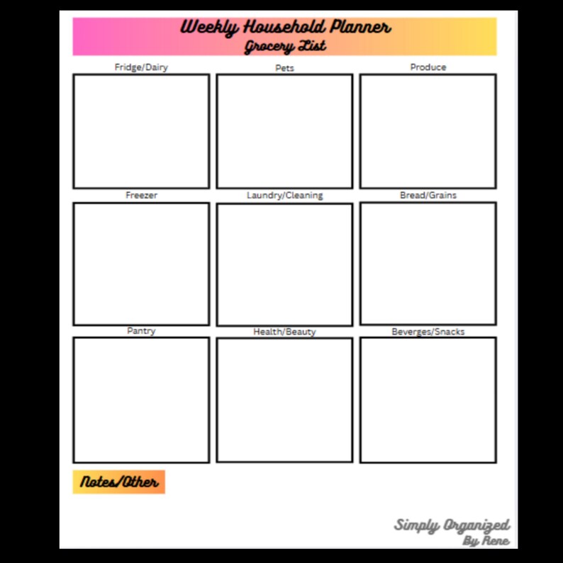 Weekly Household Task Household Planner – Daily Chores & Task Tracker – Printable PDF for ...