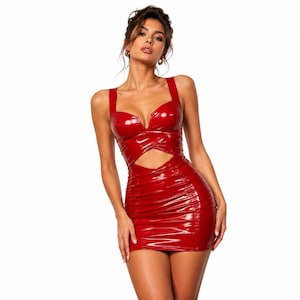 Red Vinyl Dress