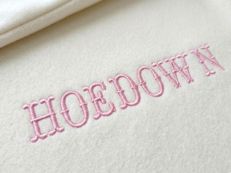 Hoedown Embroidery Font 3D Puff Embroidery Font, 3 Sizes, Instant ...