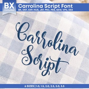 Script Embroidery Font, BX Font for Embroidery, Calligraphy Font, Alphabet Machine Cursive Font DST, PES + 10 formats