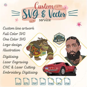 Photo to SVG, Images to SVG, Logo Conversion, Photo to Vector, Image to Vector, Custom Cutting File, Logo to Vector, Convert to SVG