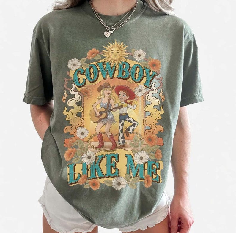 Retro Cowboy Like Me Shirt, I Knew It I Knew You Tee, Vintage Western Jessi Toy Story 5, Cowgirl Graphic Gift For Music Fan, Toy Story Lover image 3
