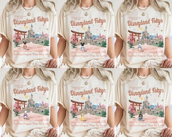 Personalized Tokyo Disneyland Mickey and Friends Kimono Shirt, Custom Disney Family Matching Tee, Japan Vacation 2026 Girl Trip Shirts