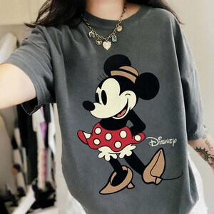 Retro Minnie Mouse Comfort Colors Shirt, Cute Minnie Shirts, Vintaeg Minnie Shirt, Family Vacation Tshirt, Family Trip, Mickey Lover Gift image 2