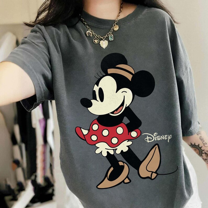 Retro Minnie Mouse Comfort Colors Shirt, Cute Minnie Shirts, Vintaeg Minnie Shirt, Family Vacation Tshirt, Family Trip, Mickey Lover Gift image 2