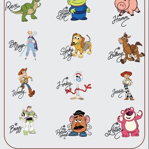 2 Sided Toy Story Family Comfort Colors Shirts, Personalized Woody Jessie Rex Slinky Buzz Alien Matching Group Tees, Disney Toy Story 5 Tee image 2