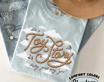 Retro shirt It's A Toy Story, graphic T-shirt western-cowboystijl, trendy landelijk esthetisch shirt, schattig westernshirt, cadeau voor Disney-liefhebbers