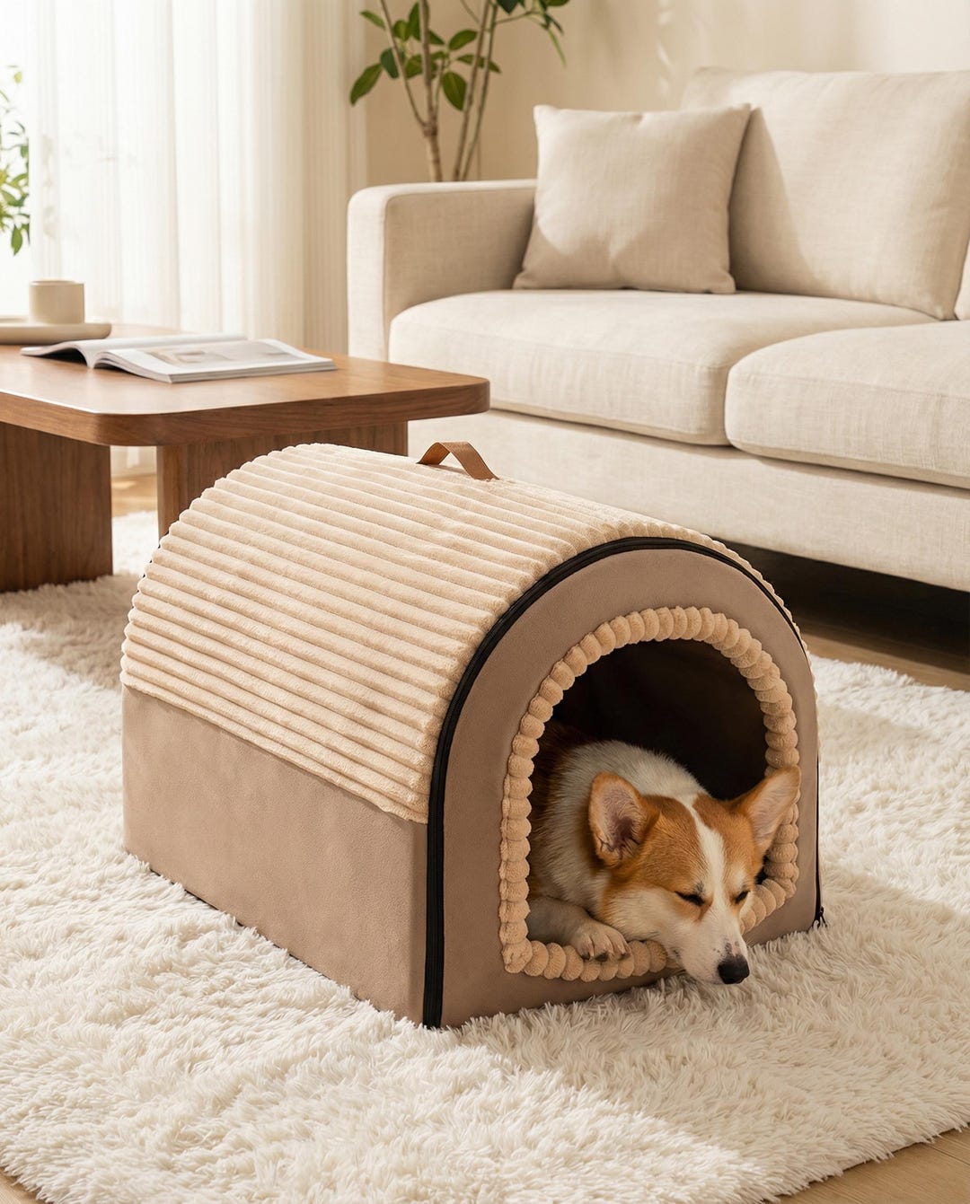 Curated visual reference: Cozy Indoor Dog Crate House With Soft Cushion Photo Inspiration