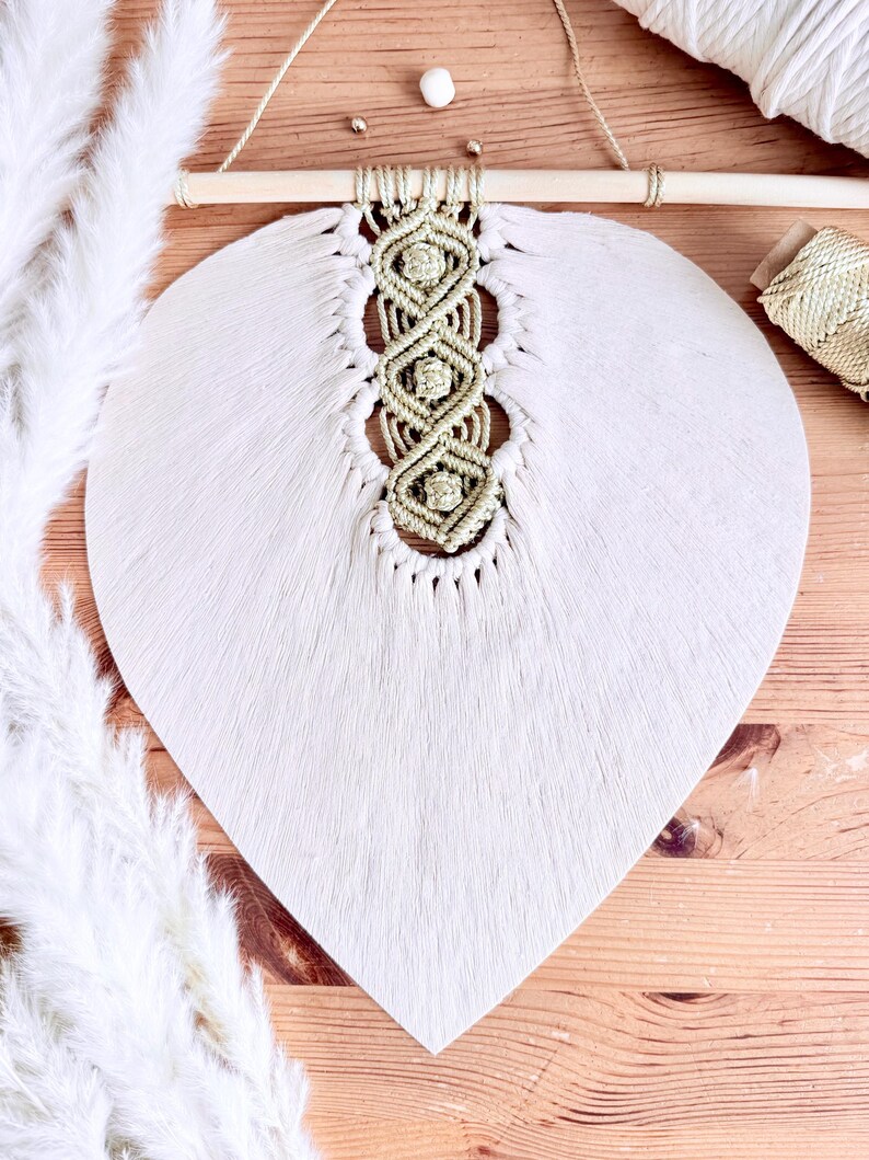 feuille en macramé
