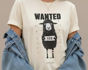 Wanted Sheep Christian T-Shirt, Luke 15 Bible Verse Shirt,Faith Graphic Tee, Religious Gift, Jesus Shepherd Shirt, Vintage Christian Tee