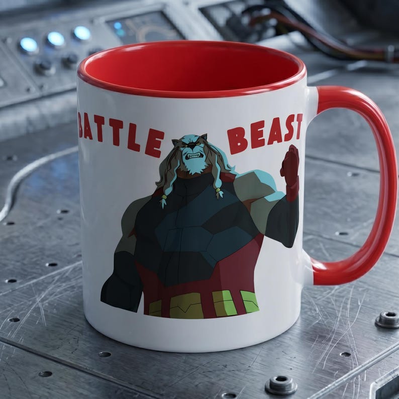 Invincible Cup Battle Beast Invincible Mug, Comic Superhero Coffee Cup, Animated ...