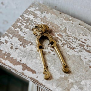 Vintage Brass Rooster Nutcracker