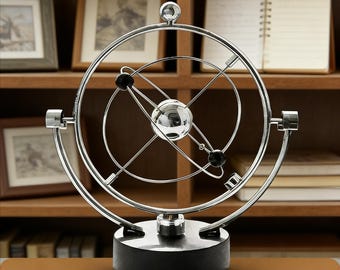 Handmade Celestial Pendulum Sculpture | Kinetic Art Desk Decor