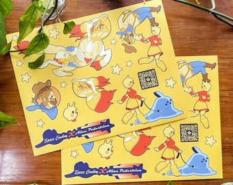 Space Cowboy X Alien Pedestrian LARGE Sticker Sheet