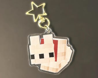 Minecraft - Baby Wolf Puppy Keychain