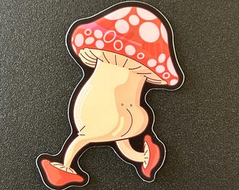Booty Mushroom Vinyl Sticker