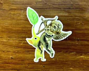 Pikmin - Pikmin and Cherub Brooch Sticker