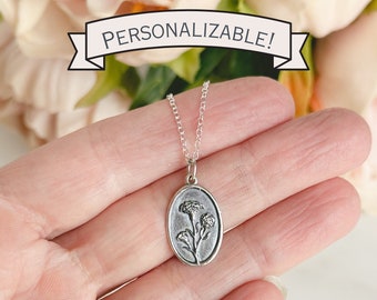 Geboortebloem ketting - Sterling zilver - Geboortebloem sieraden - Verjaardag - Geboortemaand sieraden - Cadeau voor haar - Minimalistisch - Januari