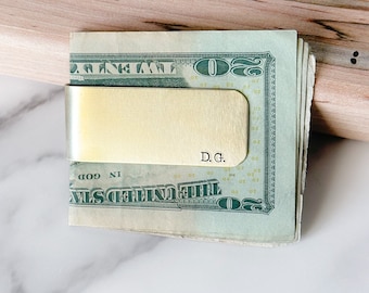 Custom Gold Money Clip: Personalized Brass, Groomsmen Gift