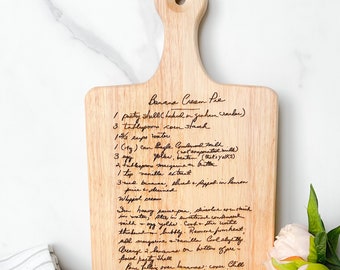 Handwritten recipe cutting board - Custom charcuterie board - Handwriting - Personalized gift - Grandma's handwriting - Family heirloom