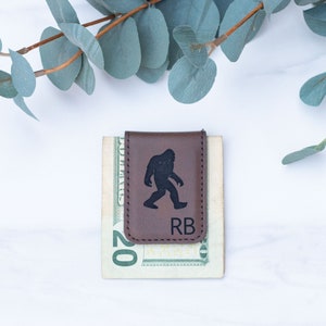 Clip de dinero de cuero personalizado - Clip de dinero personalizado - Regalo para él - Regalo de cuero - Regalo minimalista - Clip magnético - Cartera delantera delgada