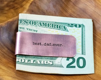 Custom Copper Money Clip - Personalized Rustic Gift