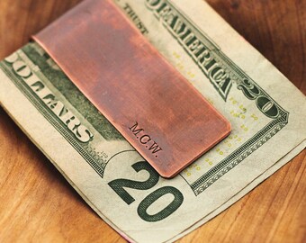 Money Clip Etsy - custom copper money clip personalized rustic money clip gift for him copper gift masculine gift groomsmen gift wedding party gift